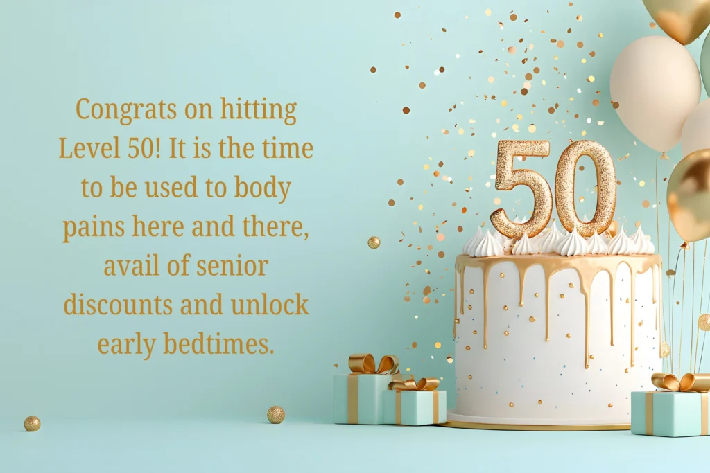Funny 50th Birthday Messages for Friend