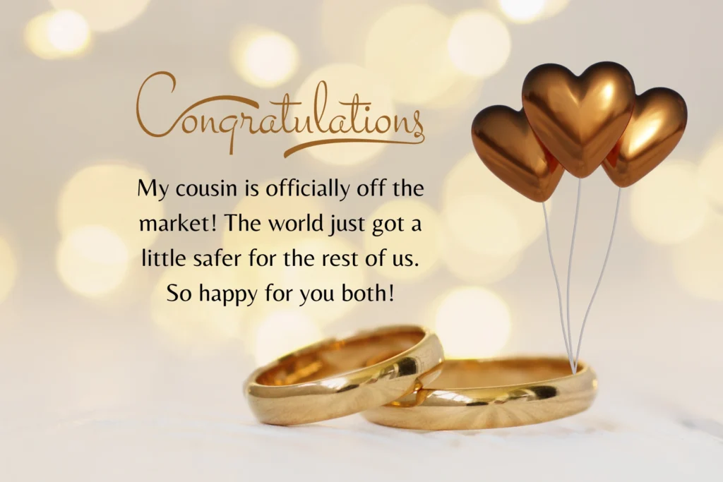 Funny Wedding Wishes for Cousin