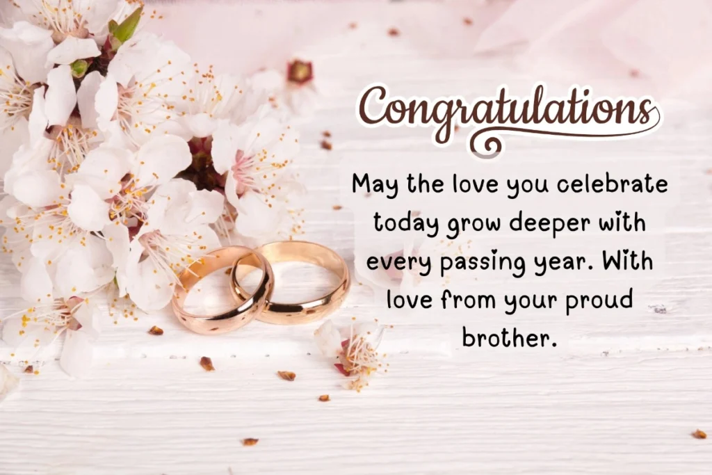Wedding Wishes for Sister from Brother
