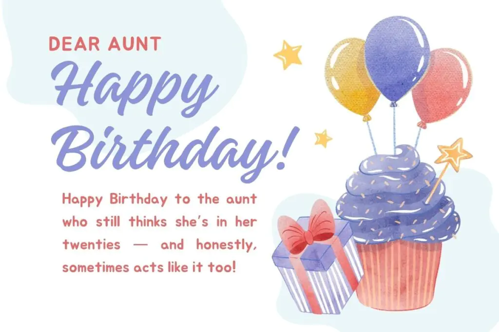 Funny Birthday Wishes for Aunt