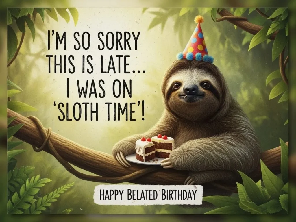 Funny Belated Birthday Wishes for Friend