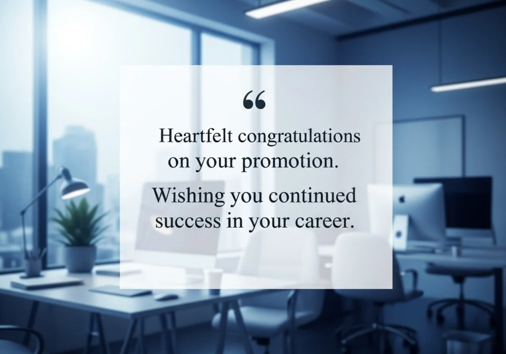 Formal Promotion Wishes Colleague