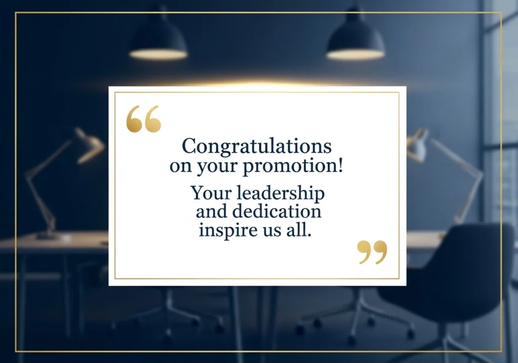 Promotion Wishes to Senior Colleague