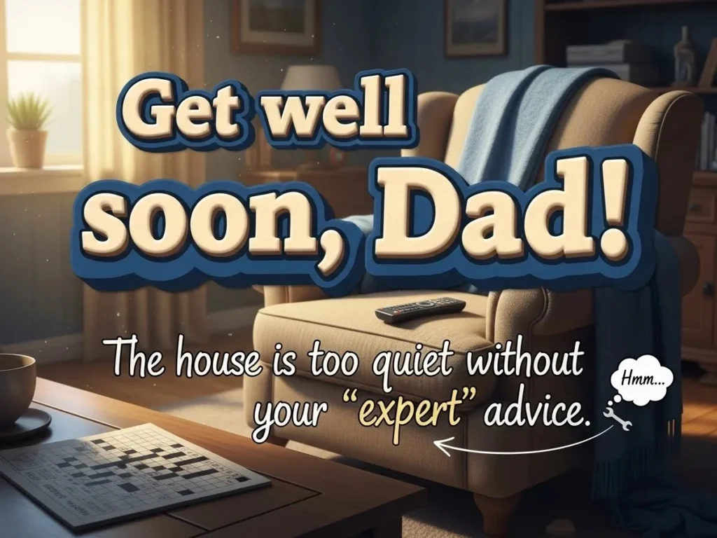 Funny Get Well Wishes for Dad from Daughter