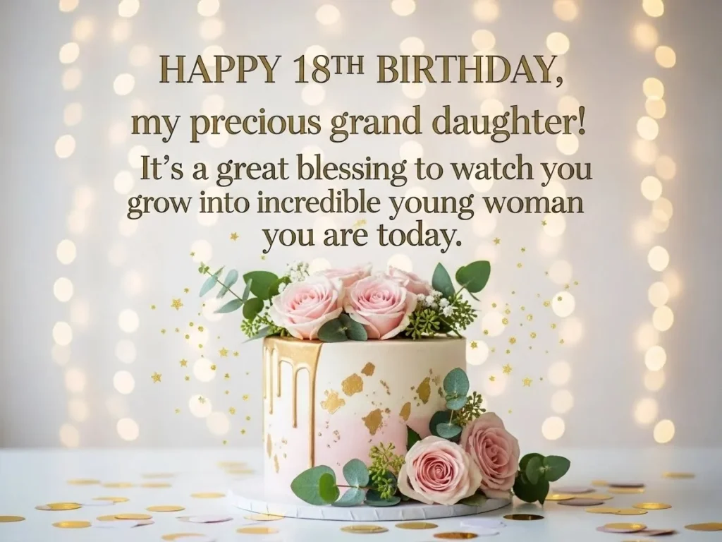 Happy 18th Birthday Granddaughter Wishes