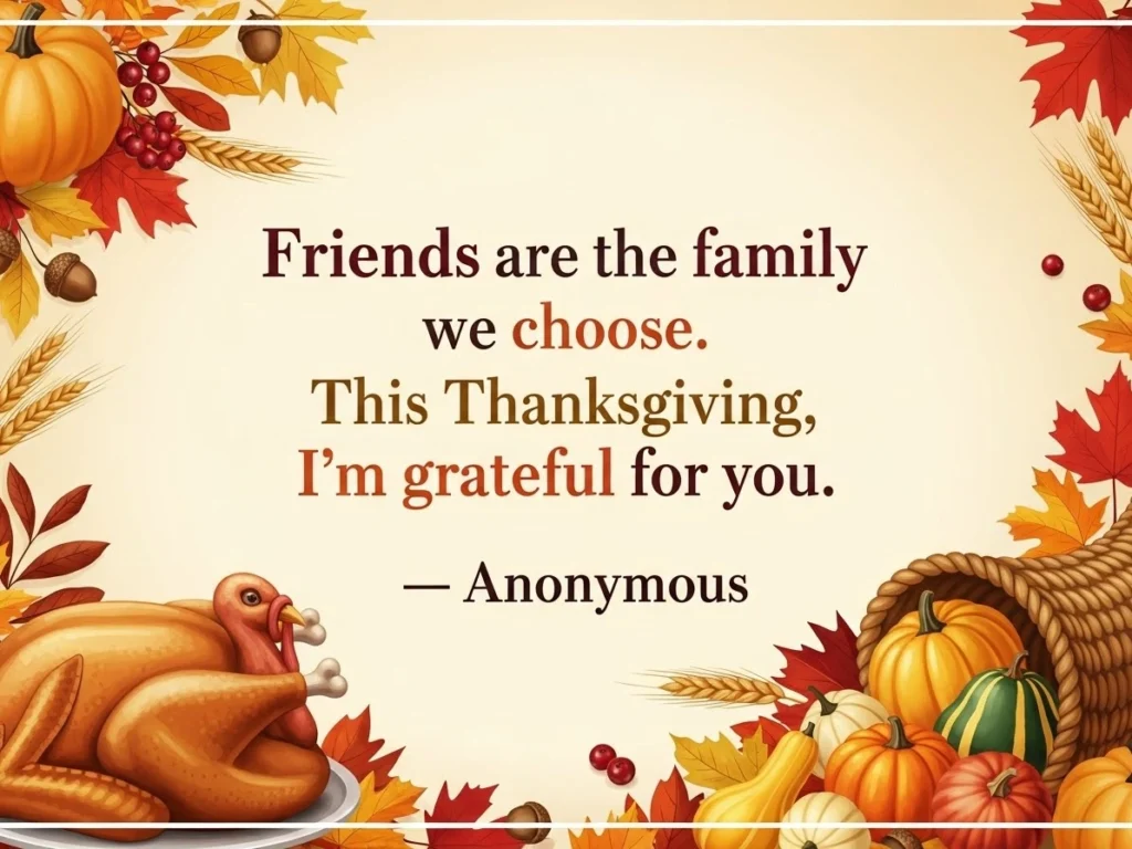 Thanksgiving Quotes for Friends