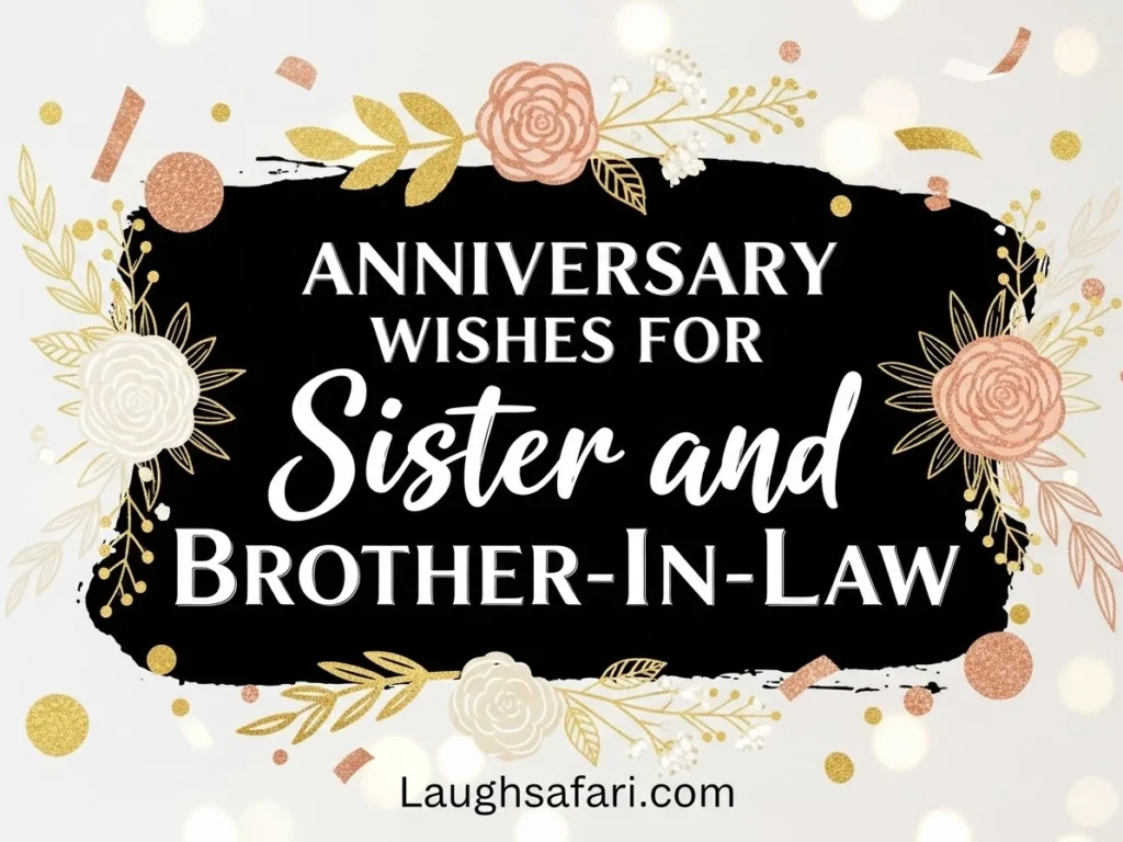 Anniversary Wishes for Sister and Brother in Law