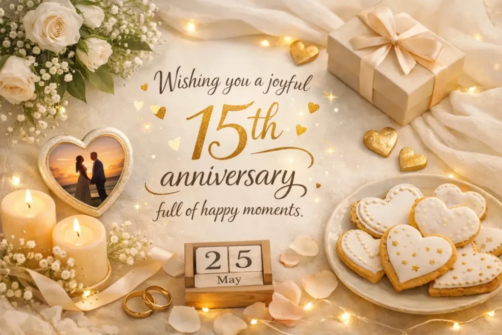 15 year Wedding Anniversary Wishes for Friends