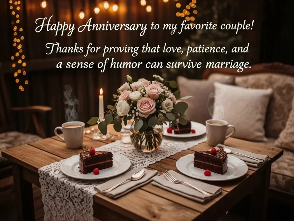 Funny Anniversary Wishes for Son and Daughter in Law