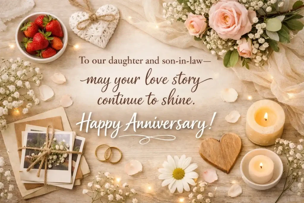 Short Anniversary Wishes for Daughter and Son in Law