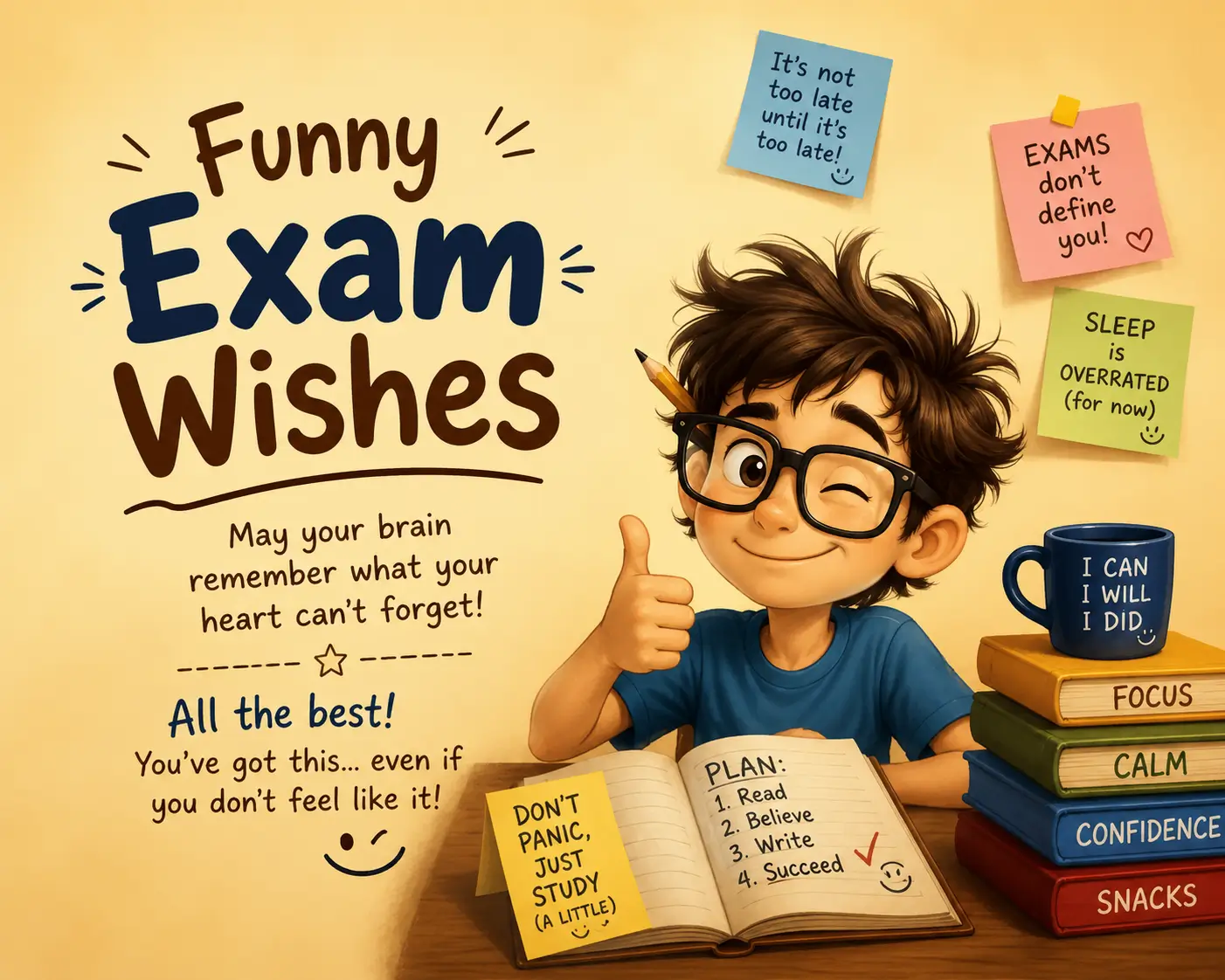 Exam Week Humor 50+ Laugh Out Loud Funny Exam Wishes to Ease Exam Anxiety